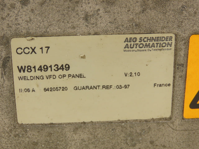 Telemecanique C1600 HMI Welding VFD OP Push Button Panel 24V V2.10 W81491349