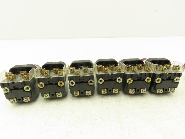 Allen Bradley 800T-PT16 Red Illuminated Pilot light 30mm 120VAC Lot of 11