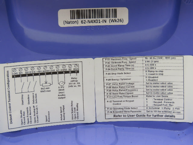Intertek ODE-3-110043-101Y Optidrive E3 VFD 1HP 4.3A 115 1PH/3PH Variable Drive
