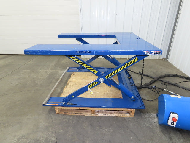 Vestil EHU-2 U-Shape Electric Scissor Lift Table 2000LB 56x53" 115V 1Ph 30" H