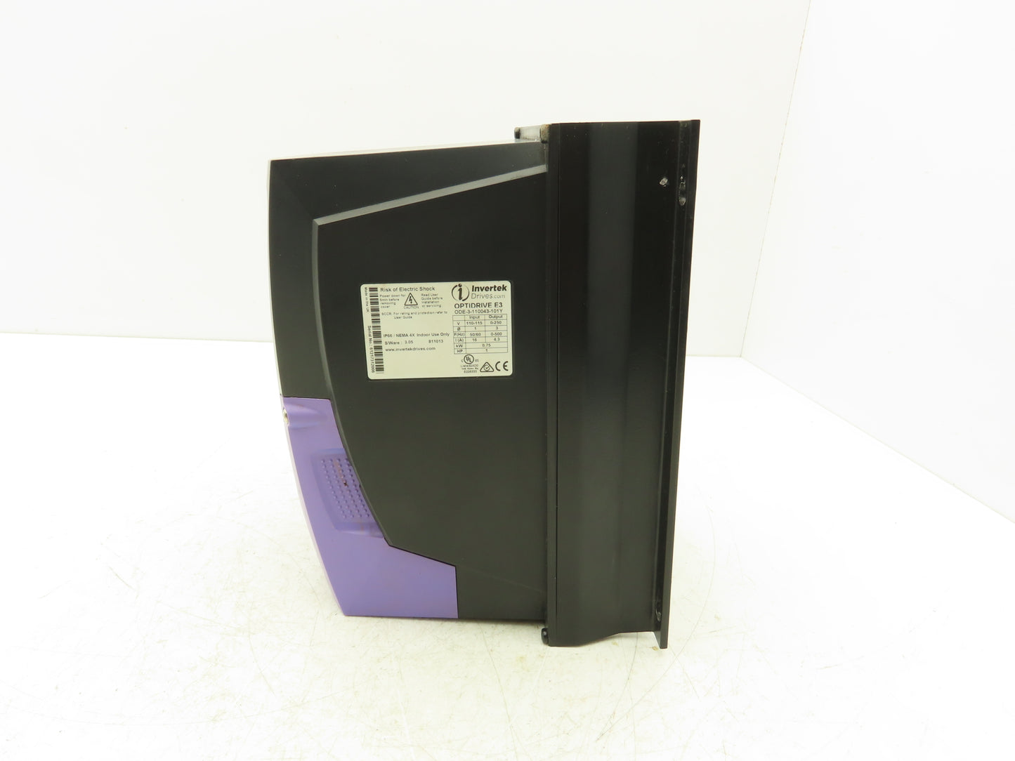 Intertek ODE-3-110043-101Y Optidrive E3 VFD 1HP 4.3A 115 1PH/3PH Variable Drive