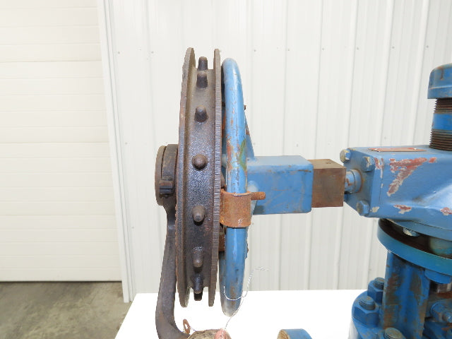 Atwood Morrill 3-Way Globe Valve 4" Flanged Limitorque Gear Operator Pull Chain