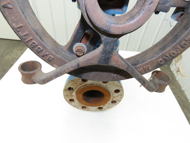 Atwood Morrill 3-Way Globe Valve 4" Flanged Limitorque Gear Operator Pull Chain