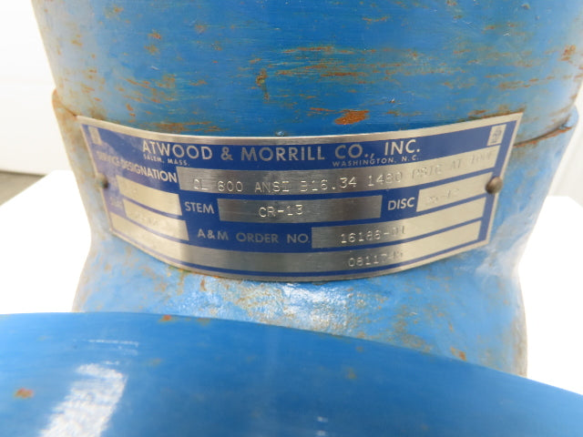 Atwood Morrill 3-Way Globe Valve 4" Flanged Limitorque Gear Operator Pull Chain