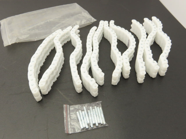 TGW 90140025 Conveyor Chain Coupler White Poly 1/4"Pitch 8.25" XR40 Lot Of 10