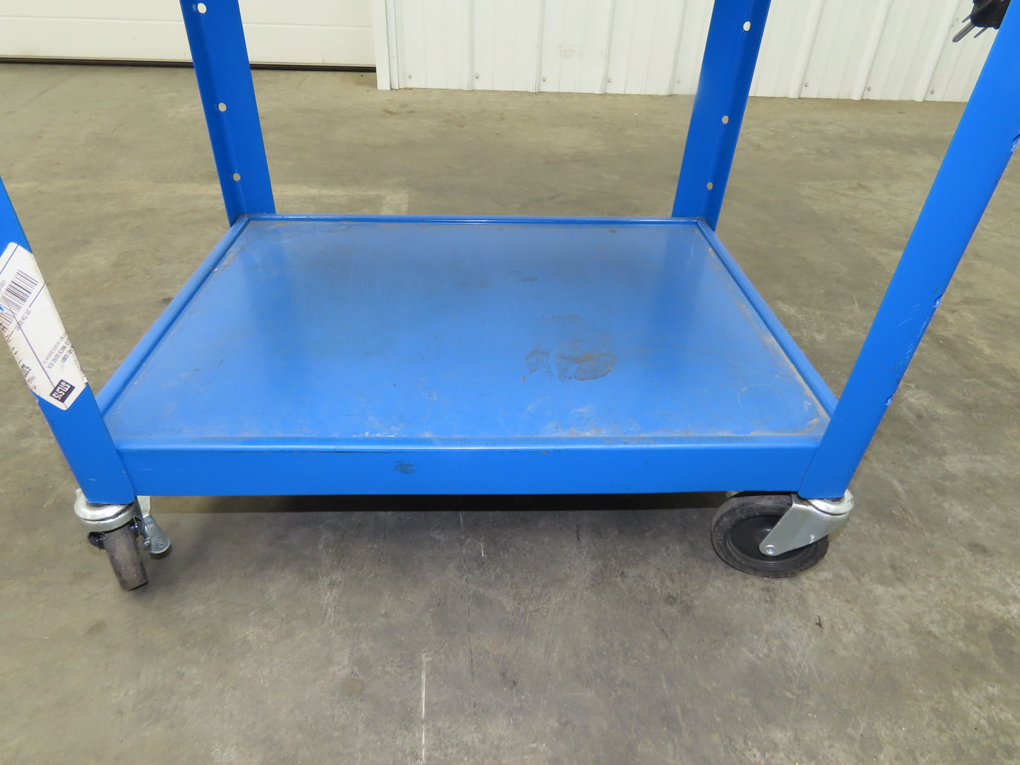 Uline H-4607 Mobile Workstation Computer Cart w/Power Strip 26x20"x 29-42"H Blue
