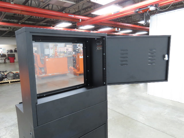 Global Industrial WB239115BKA Mobile Security 24" LCD Computer Cabinet Enclosure