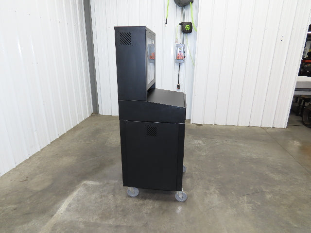 Global Industrial WB239115BKA Mobile Security 24" LCD Computer Cabinet Enclosure