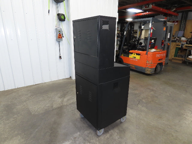 Global Industrial WB239115BKA Mobile Security 24" LCD Computer Cabinet Enclosure