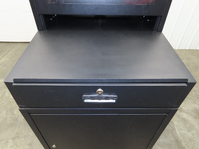 Global Industrial WB239115BKA Mobile Security 24" LCD Computer Cabinet Enclosure