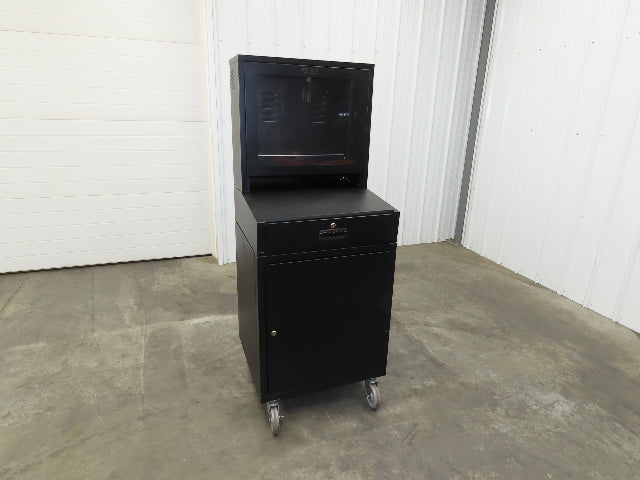 Global Industrial WB239115BKA Mobile Security 24" LCD Computer Cabinet Enclosure
