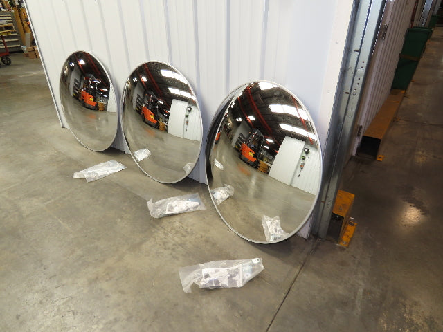 Uline 1CYX8 Jumbo Convex Safety Mirror 36" Acrylic Indoor Lot of 3
