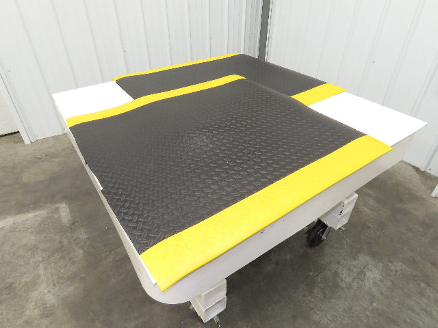 Uline Anti-Fatigue Black Foam Floor Mat 36"x 36" Yellow Border Work Lot of 2