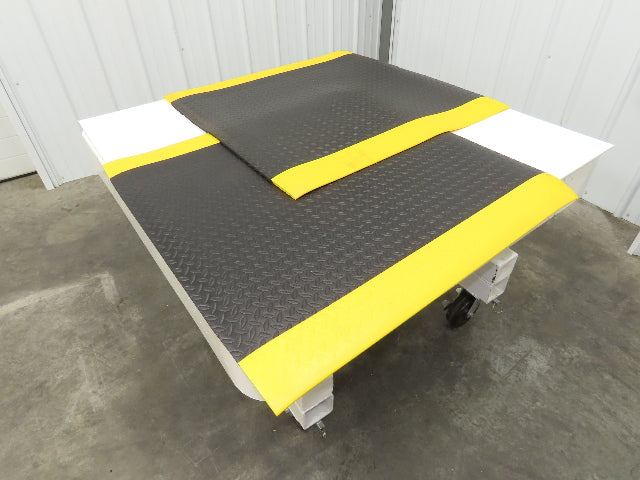 Uline Anti-Fatigue Black Foam Floor Mat 36"x 36" Yellow Border Work Lot of 2