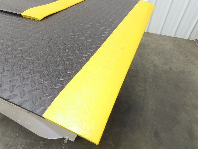Uline Anti-Fatigue Black Foam Floor Mat 36"x 36" Yellow Border Work Lot of 2