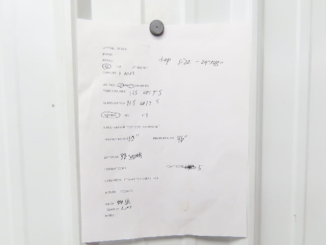 Explosion Proof Hydraulic Scissor Lift Table 2000lb 36" Travel 24x48" Top 3Ph