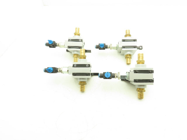 Festo MS6-FRZ Pneumatic Distributor Block 3/4"Side Plates Lot of 4 *Broken Mount