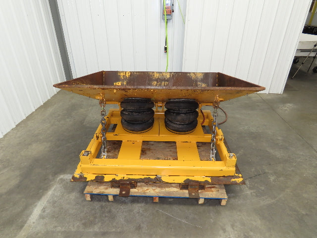Econo Lift Pneumatic Tilt Table Tote Tipper 8000lbs 30° Degree 55 x 44" Top
