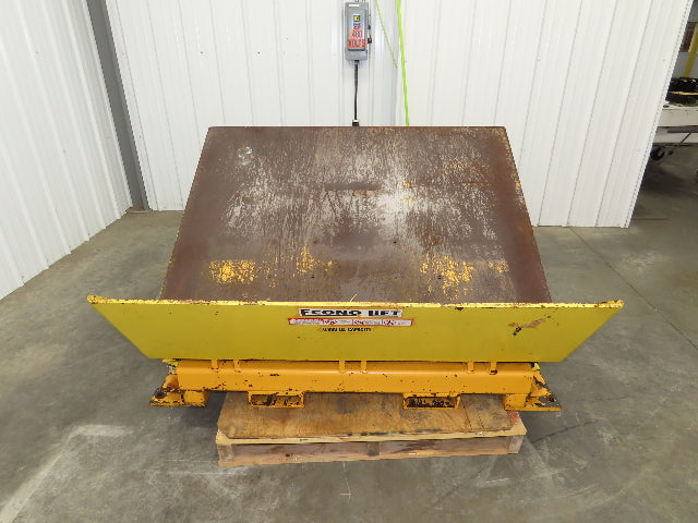 Econo Lift Pneumatic Tilt Table Tote Tipper 8000lbs 30° Degree 55 x 44" Top