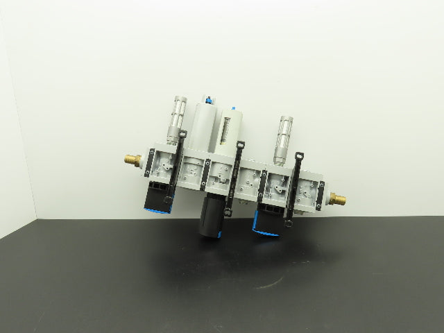 Festo MS6N Air Prep Combo Filter/Separator/Shut-Off Valves Pressure Switch 3/4"