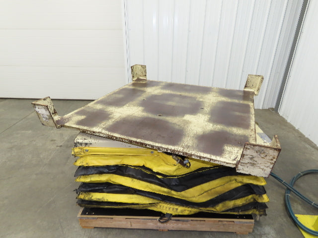 Airfloat Pneumatic Air Scissor Lift Table 4000lbs 48x48" Turntable Top 11 to 25"