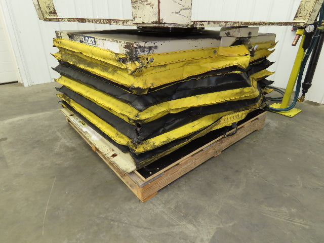 Airfloat Pneumatic Air Scissor Lift Table 4000lbs 48x48" Turntable Top 11 to 25"