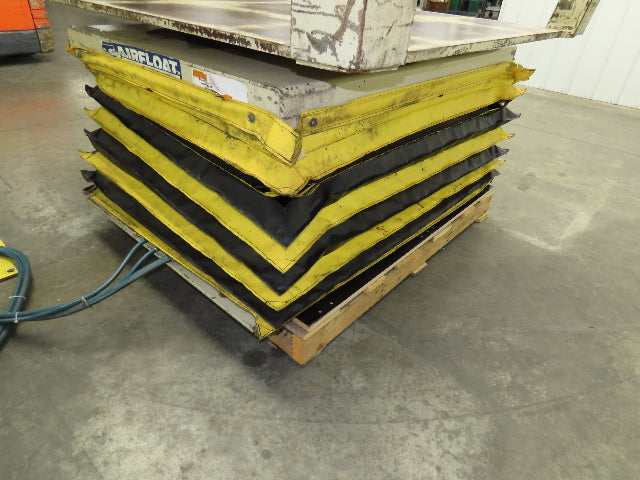 Airfloat Pneumatic Air Scissor Lift Table 4000lbs 48x48" Turntable Top 11 to 25"