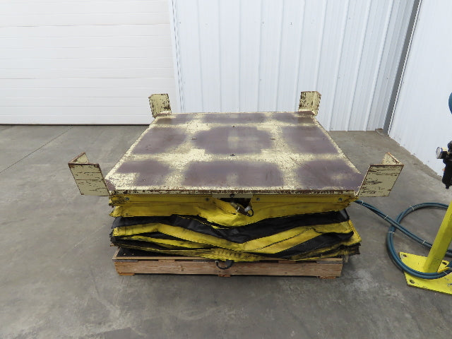 Airfloat Pneumatic Air Scissor Lift Table 4000lbs 48x48" Turntable Top 11 to 25"
