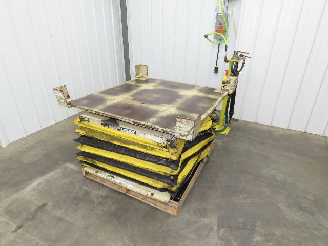 Airfloat Pneumatic Air Scissor Lift Table 4000lbs 48x48" Turntable Top 11 to 25"