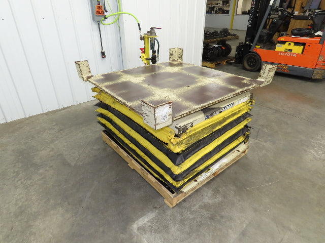 Airfloat Pneumatic Air Scissor Lift Table 4000lbs 48x48" Turntable Top 11 to 25"