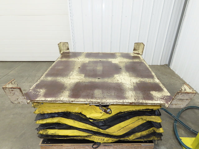 Airfloat Pneumatic Air Scissor Lift Table 4000lbs 48x48" Turntable Top 11 to 25"