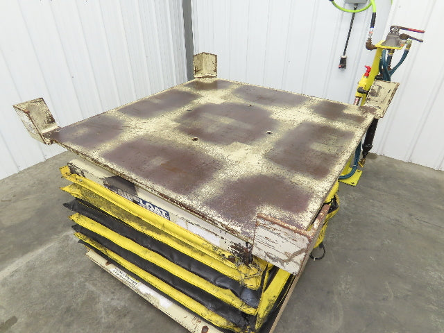 Airfloat Pneumatic Air Scissor Lift Table 4000lbs 48x48" Turntable Top 11 to 25"
