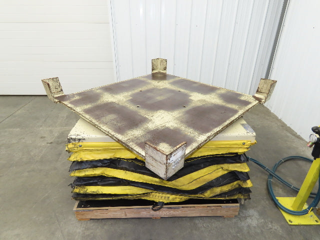 Airfloat Pneumatic Air Scissor Lift Table 4000lbs 48x48" Turntable Top 11 to 25"