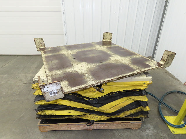 Airfloat Pneumatic Air Scissor Lift Table 4000lbs 48x48" Turntable Top 11 to 25"