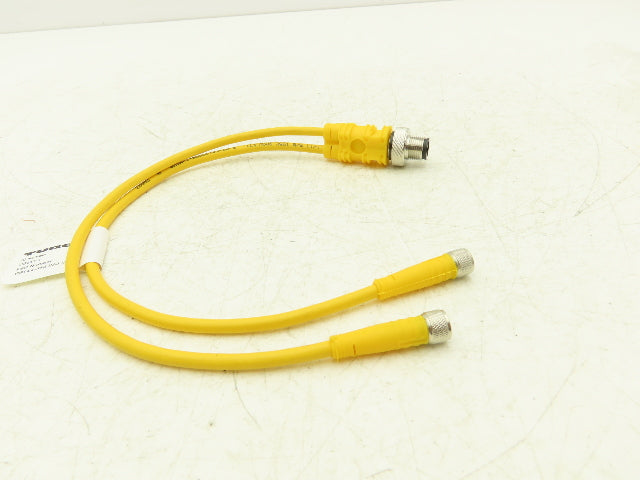 Turck VBRS 4.4-2PKG 3M-0.3/0.3 Cordset Splitter M12 Male- 2x M8 Female Lot of 3