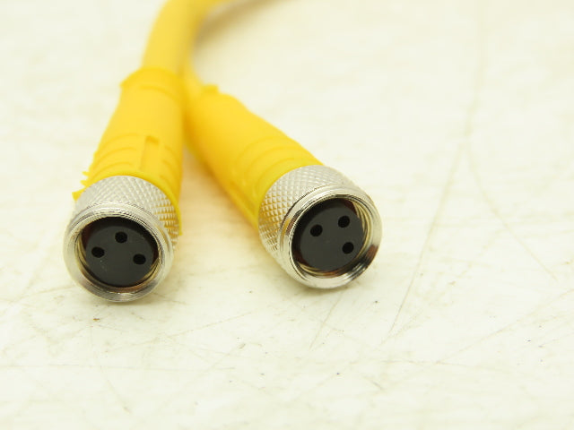 Turck VBRS 4.4-2PKG 3M-0.3/0.3 Cordset Splitter M12 Male- 2x M8 Female Lot of 3