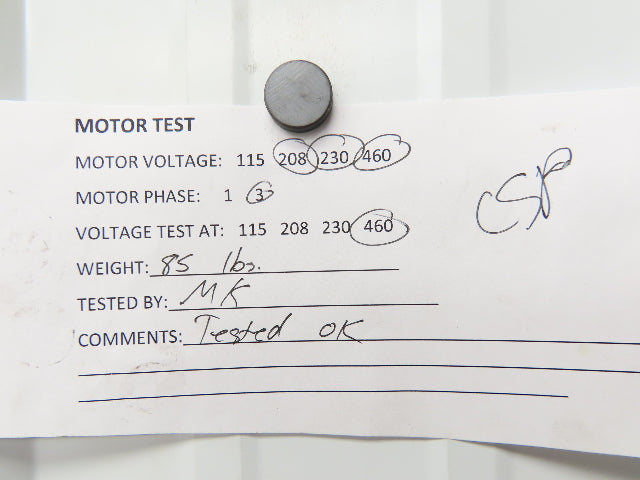Weg 00336ES3ESA80SL Saw Arbor Motor 3Hp 3500 RPM 230/460V 3PH 80S/MS LH Thread