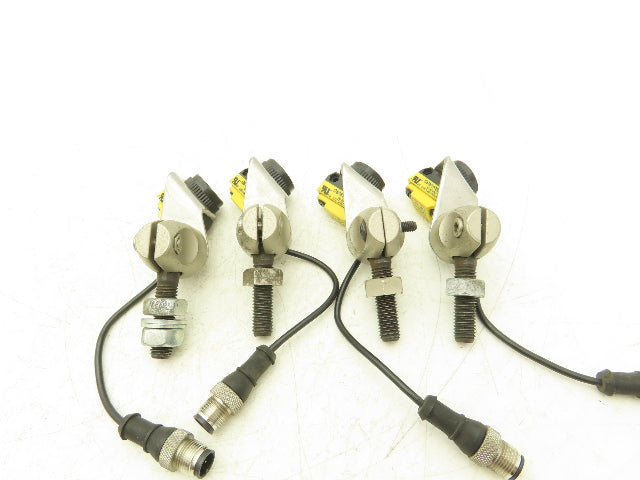 Banner QS18VP6LDQ5 Photoelectric Sensor 300mm 4-Pin w/Bracket Lot of 4