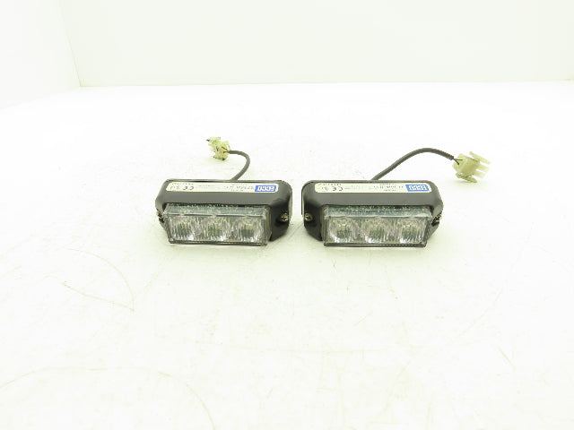 ECCO 3736A-JLG Flashing Caution LED Light Amber Strobe 12-24VDC Lot of 2