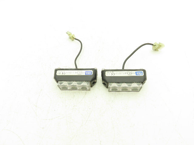 ECCO 3736A-JLG Flashing Caution LED Light Amber Strobe 12-24VDC Lot of 2