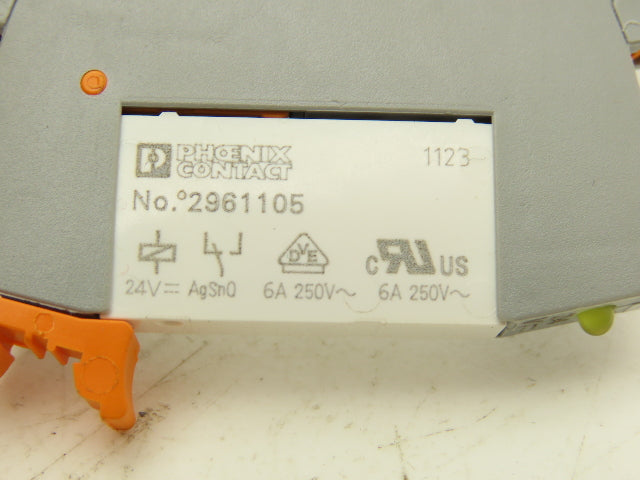 Phoenix Contact 2961105 Terminal Block Relay PLC-RPT-24DC/21 6A-250V Lot Of 5
