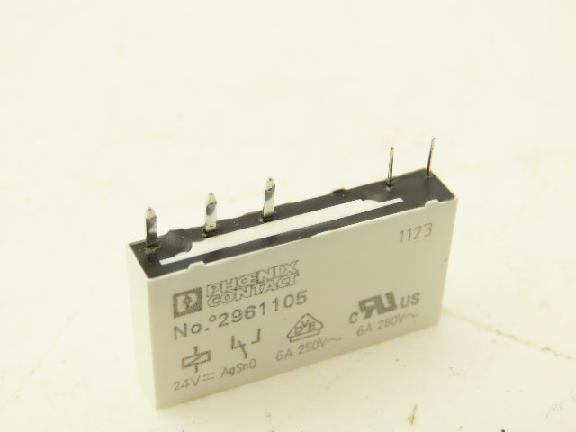 Phoenix Contact 2961105 Terminal Block Relay PLC-RPT-24DC/21 6A-250V Lot Of 5