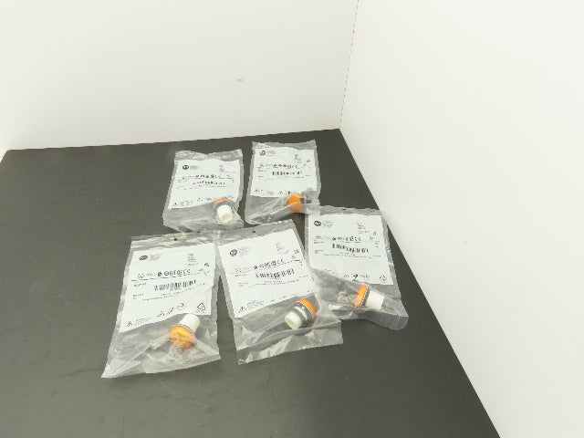 Allen Bradley 800FP-P0 Pilot Light/Amber Lens With Gasket Series A Lot of 5