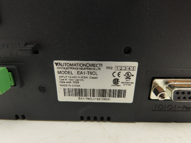 Automation Direct EA1-T6CL HMI Touch Panel 6" C-More 24V 10W