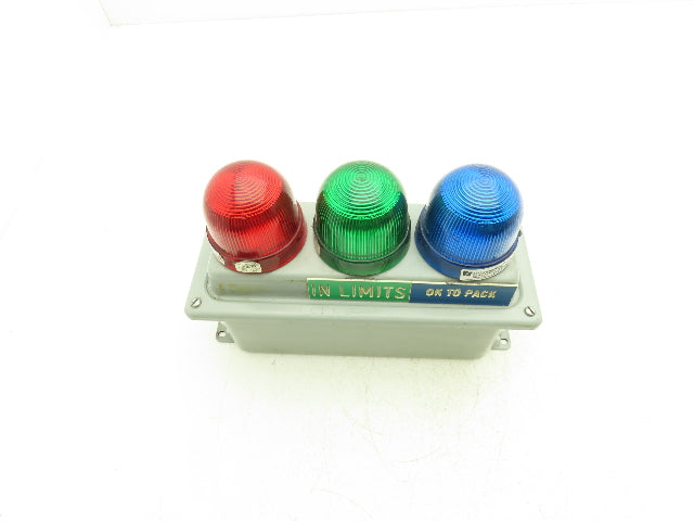 Federal Signal Indicator Light Enclosure Red Green Blue 4"x10"x 4" 24V AC/DC