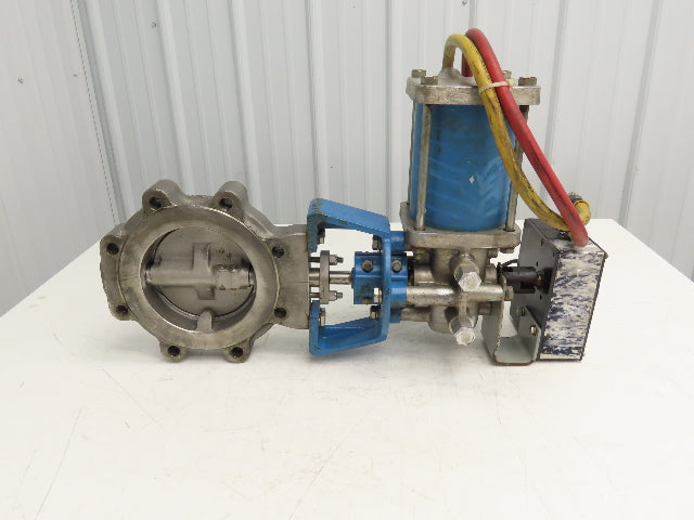 Jamesbury 6" Wafer Sphere Lugged Butterfly Valve w/Pneumatic Actuator ST-200B