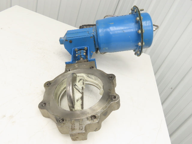 Jamesbury 316SS 8" Wafer Sphere Lugged Butterfly Valve w/Pneumatic Actuator QP3C