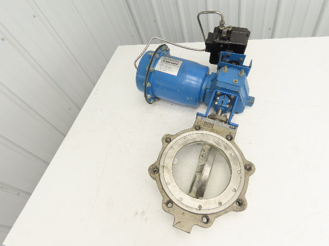 Jamesbury 316SS 8" Wafer Sphere Lugged Butterfly Valve w/Pneumatic Actuator QP3C