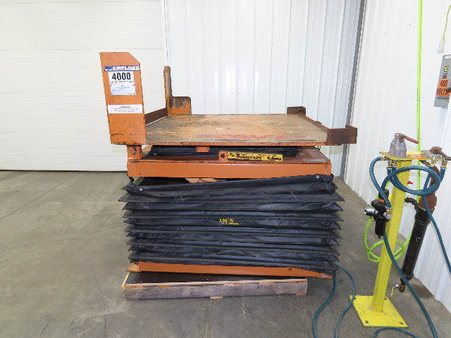 Airfloat Pneumatic Lift Tilt Table Tote Tipper 4000lbs 25° Degree 54x50" Top
