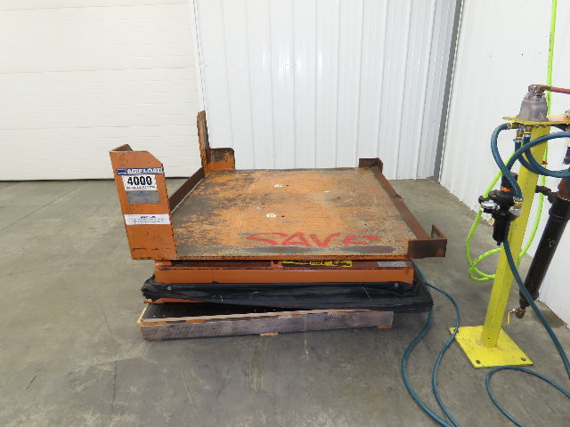 Airfloat Pneumatic Lift Tilt Table Tote Tipper 4000lbs 25° Degree 54x50" Top